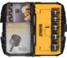 Dewalt, D1800ir5, Hole Saws, Drilling Accessories, Hole Saw Kits, Na 5 Piece Impact Hole Saw Set The Dewalt 5 Piece Impact Hole Saw Set Is An Extremely Durable And Useful Attachment. Use This To Increase Your Cutting Efficiency And Decrease Your Work Time. Superior Build Quality Means You Will Use Less Blades On Your Jobs. A Must Have For Any Professional Or Do-It-Yourselfer. Features: Optimized Tooth Geometry For Faster Drilling Speeds - Impact Rated For Increased Durability - Includes:3/4", 7/8", (2) 1-1/8", 1-3/8" Specifications: Drilling Capacity (In Steel): Na" - Dewalt Is Firmly Committed To Being The Best In The Business, And This Commitment To Being Number One Extends To Everything They Do, From Product Design And Engineering To Manufacturing And Service.