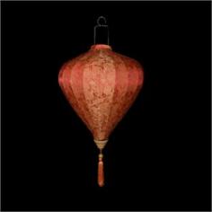 This is our new Vietnamese Silk Lantern for 2016! Made from 100% Brocade silk fabric with Jacquard weave designs stretched over a high-quality metal frame with a matching tassel below. PaperLanternStore's new premier Garlic Umbrella Shaped Silk Lanterns are inspired by Vietnamese artisans and is meant to bring good fortune to you, your family, and your business. Expands like an umbrella in less than a minute and will be ready to hang and look amazing for any stage, event venue or New Year celebration. These beautiful Vietnamese lanterns, which are sometimes referred to Chinese Lanterns, are available in 3 colors and 5 sizes ranging from 12 Inches x 14.5 inches long (w/o tassel) all the way up to 28 Inches x 30.25 inches long (w/o tassel). This highly visible silk lantern is perfect for displaying indoors or outdoors in any party, wedding, hotel, or nightclub. Product Specifications: Main Lantern Width: 25 Inches. Main Lantern Length: 30 Inches. Handle Length: 8.5 Inches. Tassel Length: 15 Inches. Overall Dimensions (Inches, Width x Length): 15 W x 53.5 L. Color: Red / Orange. Shape: Garlic.