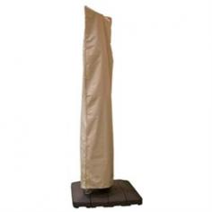 Heavyweight polyester fabric resists ripping, tearing, cracking. PVC coated underside provides protection from snow, rain. Mold, mildew and fade resistant. Zippered opening. Measures 103 x 35 in. Your umbrella shields you from the elements, return the favor in the off-season with the Hearth & Garden Large Offset Umbrella Cover. The cover is constructed of thick, sturdy 380g polyester which is finished with a PVC coating for optimal resistance to the elements. That means protection for your umbrella against sun, rain and snow without cracking or tearing. With a zippered opening for easy off's and on's and a drawstring closure at the bottom to ensure a snug fit, even on windy days. Generously sized to fit offset and larger outdoor umbrellas. In an attractive, low-profile taupe. Please note this product does not ship to Pennsylvania.