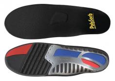 Insole, Orthotic Insole, Men's, Size 14 to 15, Length 15 In, Width 5 In, Thickness 3/8 In, EVA Layer, PolySorb Stability Cradle, Black/Gray/Blue/Red, Features Forefoot Crash Pad, Metatarsal Arch Support, Low Friction Antimicrobial Top Cloth, Prevents Blisters, Foot Odor, 1 Pair