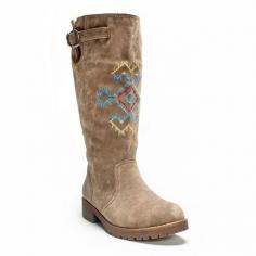 These women's MUK LUKS boots feature stylish embroidery on the front. SHOE FEATURES Embroidery detail Buckle strap detail SHOE CONSTRUCTION Faux-suede upper Fabric lining EVA midsole TPR outsole SHOE DETAILS Round toe Pull-on Padded footbed 1-in. heel 13-in. circumference 15-in. circumference Promotional offers available online at Kohls.com may vary from those offered in Kohl's stores. Size: 8. Color: Beige/Khaki. Gender: Female. Age Group: Kids. Pattern: Solid. Material: Fauxsuede/Embroidery.