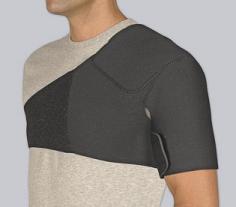 The Safe-T-Sport Neoprene Shoulder Support stabilizes, supports, and protects the shoulder to prevent reinjury, while still allowing for flexibility. The sports neoprene material gives comfortable compression and four-way stretch for a proper fit and comfort. Neoprene retains the body's natural heat for therapeutic and soothing warmth to the shoulder joints and surrounding muscles. Adjustable chest and arm closures allow for a custom fit. Built-in pocket holds a reusable hot/cold gel pack (sold separately) in place over the tender joint. Easy to wear under clothing. Fits right or left. Color: Black.