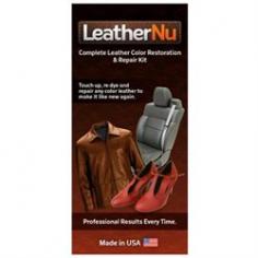 Once only available to leather repair professionals, LeatherNu is now available in a do-it-yourself consumer kit. LeatherNu contains genuine leather dye to touch up or re-color worn and faded spots on your leather goods. Original leather manufacturers use the same type of leather dye found in LeatherNu for their products.