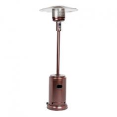 Shop for Patio Heaters from Hayneedle.com! The rustic Fire Sense Hammer Tone Bronze Commercial Patio Heater is the definitive propane heater for the serious outdoor entertainer. It provides an amazing 46 000 BTUs of heat over an 18-foot diameter. Commercial grade 304 stainless steel is durable and has a handsome Bronze finish and the patented reflector hood sends warmth where you need it. A safety valve shuts it off automatically if tilted and attached wheels on the weighted base make moving a snap. One-year manufacturer's warranty. It'll always be the center of the conversation. Additional Features: Safety auto shutoff if tilted Convenient wheel assembly Durable stainless steel finished in bronze About Well Traveled LivingWell Traveled Living is a designer importer and distributor of outdoor living products. Established in 1998 they introduced clay chimineas to the United States and now offer a full range of innovative outdoor heating patio and garden products under the Fire Sense and Patio Sense brand names. Their Florida customer service center provides unsurpassed service and support for all of our products.