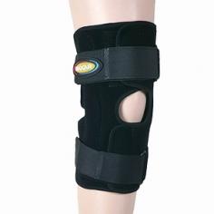 Includes incorporated doughnut-shaped silicone insert for increased stability and better compression. Provides maximum all-way compression support and protection for the knees. Increases circulation and reduces swelling. Wrap-around model offers easier application and removal over clothing and tender or injured knees. Has an improved dual-pivot metal hinge which adds stability strength and helps prevent hyperextension. Additional patella buttress protects and stabilizes kneecap. Terry Cotton Lining helps minimize sweating and allergic skin reactions. Highly recommended by doctors for use during rehabilitation and treatment after surgery and serious knee injuries. Available Color: Black. Size: S.