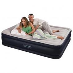Dimensions: 80L x 60W x 19H in. Quality-tested, 21.2 gauge waterproof flocked top. 15 gauge vinyl beams, sides, and bottom. Built-in high-powered electric pump for easy inflation/deflation. Customize the comfort level with button control. 600 lb. weight capacity. Whether you're sleeping under the stars or in the spare bedroom at your in-laws' house, the Intex Queen Deluxe Pillow Rest Raised Airbed Kit makes for a night as cozy as one in any hotel - or your own bed at home. A deluxe take on Intex's popular Pillow Rest airbed, this model ups comfort with a sturdier outer layer. The quality-tested, 21.2 gauge waterproof flocked top is supported by 15 gauge vinyl beams, sides, and bottom. A built-in high-powered electric pump makes inflation and deflation easy, and if you find the mattress too soft or too firm, you can customize the comfort level with the touch of a button. 600 lb. capacity.