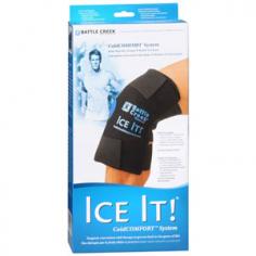 Deluxe Cold Therapy System provides a convenient way to position cold therapy whenever needed. Ice-It! Cold Packs freeze in just 20 minutes can be used again and again and are filled with non-toxic material that maintains its pliability even when fully frozen. Fully Flexible: Molds around painful areas when frozen. High Freezing Point: Quickly reaches freezing temperature. Stays Colder Longer: Maintains temperature longer for maximum therapeutic benefit. Quality Materials: Non-toxic fill inside latex-free vinyl. Durability: Can be used several times a day. Ergonomic Design: Perfect for neck shoulder back and wrist. Protects Skin: Fabric shields skin from hypothermia related tissue damage. Insulated: Retains temperature longer. Comfort: Plush fabric and foam cushion are soft and gentle on sensitive skin. Protects Clothing: Prevents condensation from wetting clothes. Machine-Washable: Fully removable to maintain freshness and appearance. Dimensions: 2 6x12. Cold Pack. Stay Put Holster. Elastic Strap and velcro straps.