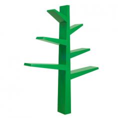 Tree-shaped bookshelf that's as functional as it is fun. Attaches securely to wall. Non-toxic finish in a vivid green. Can hold up to 100 children's books. Lead and phthalate-free. Crafted from poplar and engineered woods. Dimensions: 40.96L x 5.9W x 51.17H inches. Enjoy the charm and warmth that you can add to your child's room with the cheerful, stylish shape of the Babyletto Tree Bookcase - Green. Not only does it add playful joy to any room, the bookcase is also an ideal place to store 12 -15 children's books on each branch, up to 100 books total. This bookcase is crafted from Poplar hardwood and zero-grade medium-density fiberboard (MDF) and attaches securely to any wall in the house. Finished with high-gloss and low-VOC lacquers, this fixture is safe enough for any nursery. About BabylettoModern and stylish while remaining affordable and eco-friendly, Babyletto is a brand with a vision. Established in 2010, Babyletto takes pride in offering quality products for families, all designed to open the heart and spark imagination. Working from a platform based on fond childhood memories and special moments, they strive to infuse every design with an essence of honesty and creativity while crafting each piece with impeccable quality. Safety is at the forefront of each and every thing they produce, and a long-standing relationship with their producers helps to maintain this commitment as well as their dedication to eco-friendly manufacturing.