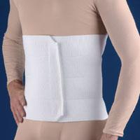 All products on FSAstore.com, the Flexible Spending Account Site, are guaranteed to be FSA Eligible! Elastic construction with a simulated hinged stitch for a conformed, tapered fit. Hook compatible exterior for a wider range of adjustability and easy application; plush lining. Ideal for weak abdominal muscles after surgery or pregnancy. Hides well under clothing. Sizing: Large: 60" - 75" Measure around fullest part of abdomen Color: White Latex free