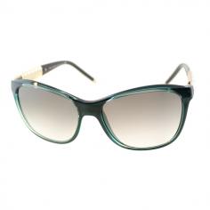 Protect your eyes and face while showing off your sleek sense of style. These designer shades by Bvlgari are designed with a tapered cat-eye shape and UV protective lenses. A hard case, cleaning cloth, and authenticity card are included for easy care. Color options: Aqua Green/ Azure Green Style: Cat Eye Model: BV 8104 992/8E Frame: Plastic Lens: Grey Gradient Protection: UV Protected Includes: Case (may vary from picture), cloth and authenticity card Dimensions: Lens 57mm x bridge 16mm x arms 130mm All measurements are approximate and may vary slightly from the listed information