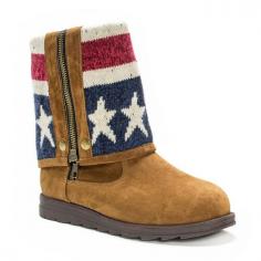 Show your patriotism with these women's MUK LUKS boots. In dark red. SHOE FEATURES Fold-over American flag design Side zipper SHOE CONSTRUCTION Acrylic and faux-suede upper Fabric lining EVA midsole TPR outsole SHOE DETAILS Round toe Zipper closure Padded footbed 14-in. shaft 11-in. circumference Promotional offers available online at Kohls.com may vary from those offered in Kohl's stores. Size: 9. Color: Red. Gender: Female. Age Group: Kids. Pattern: Pattern. Material: Acrylic/Fauxsuede.