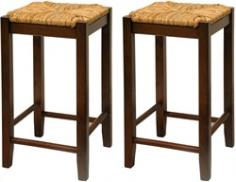Set of 2 stools perfect for kitchen counters Woven rush seat for comfort and style Durable beechwood frame13.5W x 13.5D x 23.5H inches Traditional look for classic decors Finished in warm walnut stain Not recommended for commercial use Fully assembled. The Winsome Wood 24-Inch Rush Seat Counter Stool - Walnut - Set of 2 is the perfect addition to any classic kitchen. These two stools are ideal for use at kitchen counters or islands and feature solid beechwood frames. The large square seats are made from woven rushes in a natural color complemented by the warm walnut finish on the frames. These stools each measure 13.5W x 13.5D x 23.5H inches and are designed for residential use. Fully assembled. Please note: This item is not intended for commercial use. Warranty applies to residential use only. About Winsome TradingWinsome Trading has been a manufacturer and distributor of quality products for the home for over 30 years. Specializing in furniture crafted of solid wood Winsome also crafts unique furniture using wrought iron aluminum steel marble and glass. Winsome's home office is located in Woodinville Washington. The company has its own product design and development team offering continuous innovation.