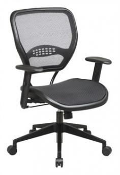 Stay cool and comfortable as you work with this Air Grid task chair! Flow-through seat and back for better air circulation Attractive ventilated mesh seat and backrest let air circulate more freely than chairs with solid backing. Lumbar cushioning supports your lower back and enhances the natural curve of your spine. This chair's curved backrest design bolsters the lower back, preventing spinal flattening that can lead to fatigue and back pain. Padded arms relieve shoulder strain. Armrests with comfortable polyurethane padding provide excellent support for forearms and elbows. Easily move the armrests higher or lower to help prevent neck and shoulder strain caused by poor posture and slumping. 1-touch seat-height adjustment for proper posture. With the help of a pneumatic lift, you can instantly raise or lower your seat cushion to the height that's perfect for you. Experts advise that you sit with your thighs level with floor and your feet resting flat for optimum comfort and blood flow. Tilt controls for ideal positioning. The built-in synchro tilt control allows your chair's backrest to recline at twice the rate of the seat, so you can lean back and still keep your seat cushion relatively level with the floordistributing your weight more evenly between your torso and legs and aiding blood flow. Adjustable tilt tension lets you determine the amount of pressure required to lean back in your chair when you want to relax. A convenient lock keeps your tilt settings securely in place. Recommended for moderate use 3-6 hours per day. Dual wheel casters for easy mobility. The heavy duty nylon base offers strength and stability, while the oversized carpet casters allow for smooth rolling across virtually any floor. Meets or exceeds ANSI/BIFMA Performance Standards. Chair has met quality standards for safety and durability established by the American National Standards Institute (ANSI) and the Business and Institutional Furniture Manufacturers Association (BIFMA). Measure.