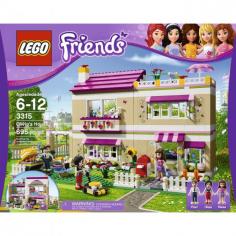 LEGO Friends Olivia's House building set has a total of 695 pieces to help your child create their dream house. With these pieces, your child can build a house complete with a living room, kitchen, bathroom, barbeque, rooftop patio and outdoor table. It also has a bed, couch, coffee table, chair, shower, toilet, sink and vanity. Plus, it has a flat screen TV, an oven and a refrigerator with an opening door. Your kid can furnish the kitchen with pieces of furniture such as the cabinets, kitchen table and chairs. Other kitchen accessories such as a blender, salt and pepper shakers and a frying pan make it look just like moms kitchen. Your kid can even create a miniature garden outside using the flower accessory pack. Designed in sections, this LEGO house building set can be easily rearranged to create different styles of homes. It also includes 3 mini-doll figures and a pet Olivia. Mini figures of mom (Anna), dad (Peter) and cat (Kitty) let your little one enjoy pretend play. Ages 6 and up.