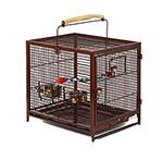 Measures 14L x 14W x 18H inches. .5-inch bar spacing with 1/8-inch wire gauge. Ruby or platinum finishes (based on availability). 2 stainless steel food cups. Cotton rope perch inside and wooden handle perch outside. The Poquito Avian Hotel Bird Cage is a smart and functional lodging solution for traveling birds. This state-of-the-art cage is intended to house birds over a weekend providing them with safe sturdy roomy accommodations. This cage is not recommended for use exceeding one week. This cage is ideal for short-term use for travel outdoor use for healthy sunlight exposure or for emergency evacuations. Inside you'll find 2 stainless steel food cups which can also be attached to the outside of the cage and a cotton rope perch. The rooftop offers a fun out of cage experience using the wooden handle as a perch. This cage also features easy no-nuts-and-bolts assembly and bird-proof door locks. Ideal for: Short-term travel (not recommended for use exceeding 1 week)BoardingEmergency EvacuationsSleeping cage Short-term outdoor use for healthy sunlight exposure Road trips About Mid-West Metal ProductsIn 1921 Mid-West Metal Products made only one item a Kruse Switch Box Support and over the years began manufacturing millions of wire and sheet metal component parts. By 1960 they were producing training crates for pets. Today Midwest Homes for Pets a division of Mid-West Metal Products produces and markets a variety of pet containment products. These products include dog crates training puppy crates dog kennels cat playpens bird cages vehicle barriers soft-sided carriers grooming tables and much more. They also manufacture a full line of pet accessories like beds and feeding dishes. Color: Red.