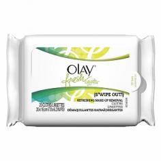 Youre busy, we get it. so, check out a refreshing clean that keeps up with you olay fresh effects swipe out refreshing make-up removal cloths. now you can keep everyday cleansing at your fingertips to lift away dirt and make-up in a flash even waterproof mascara! conveniently packaged in a packet of 20 and perfect for on-the-go, these handy make-up remover wipes belong in your purse, your gym bag, your carry-on everywhere you go. then, whenever you need a quick clean with a refreshing kick, its there to do the dirty work. with olay fresh effects make-up remover wipes, youre good to go. each swipe out pre-moistened cloth is covered in cottony-soft cleansing pockets and contains light olay moisture and vitamin e. it leaves your skin feeling clean, soft and smooth all in one easy step. get freshness you can see and feel any time, any place. simply swipe away the day with olay fresh effects swipe out refreshing make-up removal cloths.