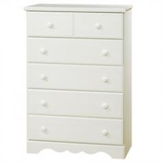 For a stylish updated version of cottage country the Summer Breeze 5-Drawer Chest is an ideal choice when decorating a childs or teens room. The vanilla cream finish will work wonderfully to complement any existing decor. The clean lines and decorative kickplates enhance the overall look. The South Shore 5 drawer chest is simple in design and features generous-sized drawers. You can store away your clothes towels books games and much more in these drawers. Each of these drawers use high-quality Smart-Glides that come with safety catches. The soft closing rubber mechanism makes sure that the drawers dont slam when they are closed. The particle board construction along with the laminated finish ensures durability. This Summer Breeze furniture piece is simple to assemble so you will enjoy it sooner rather than later.