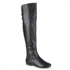 Show off classic knee-high boots for women from Journee Collection. SHOE FEATURES Buckle detail Side zipper Ankle strap SHOE CONSTRUCTION Faux leather upper Faux fur lining TPR outsole SHOE DETAILS Round toe Zipper closure Padded footbed 0.5-in. heel 21.5-in. shaft 15-in. circumference Promotional offers available online at Kohls.com may vary from those offered in Kohl's stores. Size: 6. Color: Black. Gender: Female. Age Group: Kids. Pattern: Solid. Material: Faux Fur/Faux Leather.