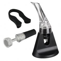 Amazon.com: Vintilator Wine Aerator Pourer. Increase Aromas and Enrich Your Drinking Experience. Save Time - Instantly Aerate Your Wine. 3 in 1 Kit. Foil Cutter Plus Vacuum Bottle Stopper Included. Easy to Clean.: Kitchen & Dining