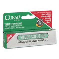 Acts as a barrier to MRSA and lasts up to 3 days Non-stinging gel formula is also effective for cuts, scrapes and minor burns. Hydrates wounds without staining clothing. Curad(R) Silver Solution Antimicrobial Gel, 0.5 Oz. is one of many Bandages & Dressings available through Office Depot. Made by Curad.