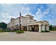 find new thrills in Texas' oldest town welcome to the Hampton Inn & Suites Nacogdoches hotel Step as far back into history as you can go in this state when you visit Nacogdoches, the oldest town in Texas and a veritable treasure trove of historical landmarks. The Hampton Inn & Suites hotel in Nacogdoches is located on Highway 59 South which makes us your preferred hotel near Stephen F. Austin State University. Aside from being your SFASU hotel, we are easily assessable to the business districts and the historic downtown area of Nacogdoches Find Nacogdoches hotel specials and hotel packages in Nacogdoches, TX Save with Advance Purchase hotel room rates near SF Select an upgraded hotel suite for your extended stay in Nacogdoches Start your "time-traveling" with a visit to Historic Downtown Nacogdoches. See La Calle del Norte (North Street), believed to be the oldest public thoroughfare in the United States, as it dates back to use by Native Americans. Also see the Old Stone Fort, Millard's Crossing Historic Village, and Haden Edwards House. Our hotel in Nacogdoches also puts you within reach of the Texas Forestry Museum, as well as the natural splendor of Lake Nacogdoches, the Angelina National Forest, and the Lanana Creek Trail, an ancient Indian footpath that offers stunning views of wildlife and birdwatching. Also, don't miss the Texas Blueberry Festival in June and the Nine Flags Festival in the winter. Get more tips on all the area's amazing sights from the team at our Nacogdoches hotel services & amenitie Even if you're in Nacogdoches to enjoy the great outdoors, we want you to enjoy our great indoors as well at the Hampton Inn & Suites Nacogdoches hotel near SFA. That's why we offer a full range of services and amenities at our hotel to make your stay with us exceptional Are you planning a meeting? Your Nacogdoches Wedding? Family reunion? Need Little League group hotel rooms in Nacogdoches? Let us help you with our easy booking and rooming list management tools * Nacogdoches Meetings & Event * Local restaurant guide
