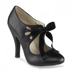 Delicate cutouts and a color-matched ribbon on these Dolce by Mojo Moxy Hailee high heels give your outfit a little pop. SHOE FEATURES Vintage-inspired styling Teardrop cutout design SHOE CONSTRUCTION Manmade upper & lining Rubber outsole SHOE DETAILS Round toe Tie closure 4-in. heel Size: 8.5. Color: Black. Gender: Female. Age Group: Kids. Pattern: Solid. Material: Rubber.
