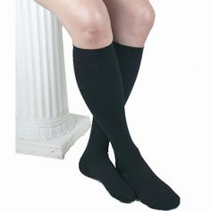 Maxar Dress and Travel Support Socks are highly effective and recommended by Doctors for long distance travel or when you are standing or sitting for long periods of time without movement. They provide the following health benefits: Help prevent blood clots (deep vein thrombosis) often associated with long distance travel. Help prevent varicose veins and other venous disorders. Help reduce tiredness aching and swelling of legs. Improve blood circulation increase energy and help prevent general body fatigue. Soft gentle microfiber material makes it very comfortable to wear on a daily basis as unisex dress socks. Graduated compression support socks provide stronger compression at the foot and ankle where you need it most and gradually decreases up along the leg to the knee. This unique construction helps keep your blood pumping and circulating in effect acting like a second heart. Compression 12-15mmHg. Clothing Size: S. Color: Black.