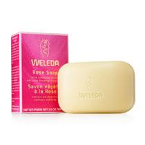 Rose Soap by Weleda 3.5 oz Bar mild cleanser with a delicate flowery fragrance Tired skin gets cleansed and renewed with this revitalizing soap. Its a gently cleansing bar soap packed with therapeutic properties that keep you feeling nice and balanced. Worth more than its weight in gold organic roses provide a potent rejuvenating oil that gives your body a radiant glow. Pure natural vegetable oils forms a delicate creamy lather that nurture your body and rinse away clean. Body and mind are renewed in perfect harmony with skin thats luxuriously soft and refreshed. Nurturing your naturally beautiful self is the perfect special occasion to indulge in the timeless beauty of organic roses. Apply Rose Soap to your wet hands or a wash cloth. Wash your hands and or body and rinse with clean water.