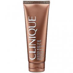 Self Sun Body Tinted Lotion. 4.2 oz./125 ml. Tinted lotion gives you instant colour, golden "tan" develops in just a few hours. Looks smooth, even, natural. Self-tanning plus: No surprises - it shows where it goes. Oil free, non-acnegenic. Dermatologist tested. How to Use: For best results, exfoliate first. Smooth evenly over skin. Wash hands with soap and water after application. Wait 15 minutes dry-time before allowing contact with clothing or hair.