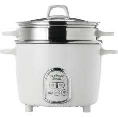 Shop for Appliances at The Home Depot. Restaurant-quality white and brown rice. Healthy steamed meals. Hearty soups and stews. This NutriWare 20-Cup Digital Rice Cooker & Food Steamer easily makes all this and much more! All cooking surfaces are made of surgical grade 304 stainless steel. It flawlessly prepares 4 to 20 cooked cups of any type of rice with specialized functions for White Rice and Brown Rice. The included stainless steel steam tray allows for meats and vegetables to be steamed while rice cooks below for easy, one-pot meals! The patent-pending Saute-Then-Simmer Technology allows the rice cooker to saute foods at a high heat and automatically switches to a simmer once liquid is added; perfect for the easy preparation of a wide variety of stovetop classics! And when the cooking is done, the stainless steel inner cooking pot and all accessories remove for easy cleanup in the dishwasher. Includes stainless steel steam tray, measuring cup and serving spatula.