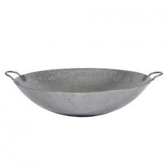 This 28" Steel Hand Hammered Cantonese Wok from Town Food Equipment is a great piece of equipment to add to your kitchen especially if you are looking to stir-fry. Also used to steam deep-fry stew and making soups a wok is a versatile piece that can help you achieve great results with your dishes. This particular wok is constructed from hand-hammered cold-forged steel making it extremely durable. With riveted handles this wok is easy to handle while cooking. Perfect for Mandarin cooking this wok is a sturdy and versatile piece to work with. Base Material: Metal. Cookware Type: Wok. Diameter: 28". Handle Type: Loop. Height: 7.5". Metal Thickness: 13 Gauge. Metal Type: Steel. Wok Bottom Type: Round Bottom.