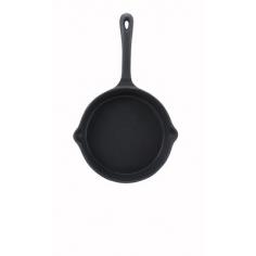 This 8 cast iron skillet is perfect for smaller portions of any entree, or you can use it as a serving piece. Cast iron skillets have several advantages over other types of cookware. First, cast iron is an ideal heat conductor. Because it heats evenly and consistently with no hot spots, foods cook better with less chance of scorching. Additionally, cast iron cookware will also last almost indefinitely with proper care. When seasoned properly, foods will not stick! You can cook healthier because you don't have to use lots of butter or cooking spray. Finally, no specialized utensils are required: cast iron cookware can go from stovetop to oven to table with nothing but potholders!