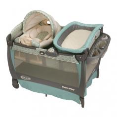 Featuring a removable rocking seat with carrying handles and a bassinet, both which gently vibrate, the Graco Pack n Play Playard with Cuddle Cove Rocking Seat - Winslet ensures your baby will stay close to you, resting comfortably in luxuriously styled, soft fabrics which are machine washable. Designed to grow with your child from infancy to toddlerhood, this pack n play has an enhanced electronics module as well as a canopy on the Cuddle Cove rocking seat to shield your baby from the light. The changer, complete with a quilted, cushioned rim, makes changing your baby easy and convenient while the three cubbies on the pack n play makes sure your baby's essentials are close at hand. The rocking seat is designed for babies under three months who cannot roll, while the bassinet is for babies less than 15 pounds and the changing table is made for babies less than 35 pounds. The storage bag makes traveling with this pack n play simple and convenient. About Graco When Russell Gray and Robert Cone joined forces in 1942, baby products were not their focus. The pair originally formed Graco Metal Products in Philadelphia, Penn. The firm created machine and car parts for local manufacturers for 11 years. Gray left in 1953, leaving Cone as sole owner, and Cone got the idea to manufacture baby products from a Graco employee, David Saint, father of 9. Inspired by the idea of Mrs. Saint soothing her babies on the backyard glider, the Graco Swyngomatic was born. The Swyngomatic sold millions, catapulting Graco to become a leader in manufacturing juvenile products in the process. Since then, Graco has set the industry standard with products like the Pack N' Play and the Travel System. Graco is one of the world's best known and most trusted juvenile products companies. Product safety, quality, reliability, and convenience are their main sources of pride, and are recognized by parents and parenting authorities alike.