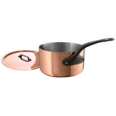This 6-qt. Mauviel Sauce Pan is perfect for making stock, cooking beans or making big batches of rice for, say, a curry dinner! It's also great for steaming portions of vegetables or creating thick creamy bechamel sauces. It's crafted from copper and has a stainless steel interior that won't interact with foods and makes for easy cleaning. Copper is a terrific choice for cookware because it is twice more conductive than aluminum and ten times more conductive than stainless steel. No wonder copper is the most preferred material of cookware by popular chefs and avid home cooks; its ability to heat up evenly and rapidly and to cool down just as quick allows for maximum control and excellent cooking results. Its tight-fitting lid seals in flavors, moisture, and nutrients, making your food extra tastier! Please handwash with mild dish soap. Made in France. The Cuprinox cookware line features an extra-thick 2.5mm copper exterior and includes a thin layer of stainless steel on the interior of the line's pots and pans. The stainless interior resists sticking, doesn't react with acidic foods, and cleans easily with a sponge. The cookware also offers durable handles anchored with rivets that hold up to heavy use. Mauviel, a French family business established in 1830 and located in the Normandy town of Villedieu-les-Poeles, is the foremost manufacturer of professional copper cookware in the world today. Highly regarded in the professional world, with over 170 years of experience, Mauviel offers several different lines of copper cookware to professional chefs and home cooks that appreciate the benefits of their high quality products.