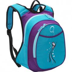 Kids Pre-School Butterfly Backpack with Integrated Lunch Cooler Turquoise Butterfly. The Kids All-In-One Backpack with Cooler is the perfect solution for active kids. The front pocket of the backpack is an insulated lunch cooler, so kids no longer have to tote an additional lunch bag! For ultimate comfort, the back features a padded breathable mesh lumbar section and the straps are constructed with the same padded breathable mesh. Such mesh helps to keep your child comfortable and cool. Additionally, the backpack measures 10Ã&cent;Â Â x 14.5Ã&cent;Â Â x 5.5Ã&cent;Â Â and is large enough to fit a standard size school folder. The interior of the main compartment features an organizer with pockets for supplies and slots for pen and pencil storage. The front of the backpack also features a pocket for easy to access storage. Drinks can be easily stored in the side drink pocket.