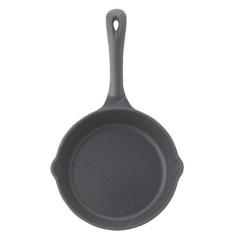 This 6.5 cast iron skillet is perfect for smaller portions of any entree, or you can use it as a serving piece. Its size would also make it suitable for use as a fajita plate. Cast iron skillets have several advantages over other types of cookware. First, cast iron is an ideal heat conductor. Because it heats evenly and consistently with no hot spots, foods cook better with less chance of scorching. Additionally, cast iron cookware will also last almost indefinitely with proper care. When seasoned properly, foods will not stick! You can cook healthier because you don't have to use lots of butter or cooking spray. Finally, no specialized utensils are required: cast iron cookware can go from stovetop to oven to table with nothing but potholders!