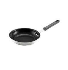 Boasting industrial strength and professional styling, this Farberware Restaurant Pro Aluminum Nonstick 8-Inch Skillet offers restaurant-quality cooking performance right at home. Sure to become the go-to pan for every meal, this versatile skillet is ideal for creating a turkey sausage scramble, sauteing zucchini and garlic, or pan-searing scallops and asparagus. Its fast, even heat distribution and durable nonstick coating are the results of NSF Certification, guaranteeing the highest construction and performance standards. The skillet's long-lasting Teflon Platinum nonstick interior from DuPont has added scratch resistance for quick food release and easy cleanup, even after cooking sliders with melted Swiss cheese. A comfortable rubberized handle offers a confident grip all around the kitchen, and the pan is oven safe to 400F. This hard-working skillet is a welcome addition to every kitchen and complements many cookware sets, stockpots and other items in the Farberware collection.