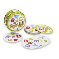 Want to help your child learn their ABC's? Spot It! Alphabet is a fun and exciting game that can help. Each game consists of 31 circular cards with six symbols printed on each card. Symbols can be any letter A-Z, along with hearts. During the game, all players look at two cards at the same time to find the matching symbol. But here's the catch-there is only one matching symbol between any two cards in the game. The first person to call out the correct symbol wins. Two more cards are then drawn and the game begins again. Spot It! Alphabet is a great way to encourage young children to learn letter and color recognition in preparation for preschool. It is also a great game for honing visual perception and cognitive skills, as well as developing quick mental processing. There are three different levels to play, and the included rule booklet features advanced tips for alphabetic order and spelling. Packaged in a small tin, Spot It! is ideal for travel, home and school use. It is recommended for 2-6 players ages 3 and up.