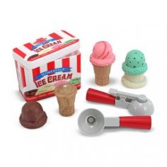 Find pretend and make-believe toys play at Target.com! Inspire creativity and imaginative play in your children with this ice cream scoop set from melissa & doug. Your kids will have hours of fun serving up some of their favorite ice cream concoctions. This fun collection will let your children open up their own ice cream shop right in your own home. Enhance their problem solving, confidence and interpersonal skills with this adorable play food set. These tasty-looking treats look so yummy, you and your children may be tempted to dive right in.