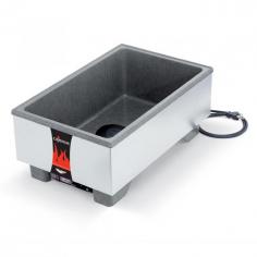The Cayenne Full-Size Heat N Serve Rethermalizer (72020) from Vollrath takes a container of cooked food from 40&deg;F or below, up to 165&deg;F in less than 90 minutes. The Vollrath Rethermalizer is extremely efficient and evenly transfers heat throughout the food product. The Heat N Serve features Vollraths Direct Contact Heating System, putting the heating element in direct contact with the water for the most efficient heat transfer possible.