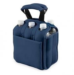 When planning to enjoy beverages away from home, the Six Pack is the perfect way to carry them to your destination. The Six Pack is an insulated beverage carrier that fits most water, beer, and soda in bottles or cans up to 20 oz, allowing you to carry an assortment of beverages. It is made of durable neoprene and features a front pocket and reinforced handles. Let the fun begin with the Six Pack by Picnic Time.