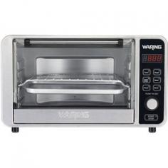 With the Waring Pro TCO650 0.6 Cu. Ft. 1500W Convection Toaster Oven there is no need to heat up the big oven. This roomy countertop oven is big enough to toast 6 slices of bread at once or bake one 12-inch frozen pizza. It has three rack positions to accommodate a wide variety of foods. Functions include bake, convection bake, broil, toast and pizza. Convection bake shortens the cooking time of most foods by 30% with more even, consistent results. Product Dimensions (D x W x H): 14.5 x 17 x 10.75". Interior Dimensions (D x W x H): 10.5 x 12 x 8.5". Weight: 22.8 lbs.