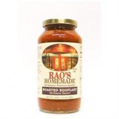 Rao's Homemade - Bringing the Extraordinary Home. Based upon the simplicity of traditional southern Italian Cooking, Rao's recipes have been passed down from generation to generation. Rao's Homemade Siciliana Sauce is the same, critically acclaimed recipe that is served at Rao's Restaurant. Since 1896, Rao's Restaurant has been a legacy of home-style Italian food. The Rao's kitchen has been long praised by it's patrons, celebrities and food critics worldwide. Ingredients: Imported italian tomatoes, roasted eggplant, imported olive oil, fresh onions, salt, fresh garlic, fresh basil, black pepper and oregano.