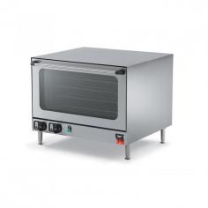Vollraths Cayenne Full Size Countertop Convection Oven (40702) is a no-muss, no-fuss solution for offering fresh baked foods in your foodservice operation. Convection Ovens like the Cayenne 40702 cut down on baking times on items such as dough products, cakes, pastries and even pre-made frozen food products due to uniform convection heat and the efficiency it provides. The Cayenne Countertop Convection Oven (40702) from Vollrath features a durable stainless steel construction plus a cool-to-the-touch door and exterior surface. The oven door is easy to remove and interior corners are strategically coved to make cleaning easier. The Vollrath Convection Oven (40702) accommodates four full-size sheet pans and features a steam injection system for manual humidity control to produce brown and cripy bread crusts and pastries.