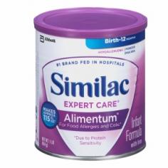 Similac Expert Care &reg; Alimentum&reg; Infant Formula Powder for food allergies and colic due to protein sensitivity. A supplemental beverage for children with severe food allergies, sensitivity to intact protein, protein maldigestion, or fat malabsorbtion. While sensitivity to the protein in both milk-based and soy-based baby formulas is uncommon, it's good to know there is a trusted alternative. If your baby's digestive system is especially sensitive and requires an extra-gentle baby formula, ask your physician about Similac Expert Care Alimentum Hypoallergenic Formula. This container has 6 cans, each containing 16oz of powder formula. Simply add it to water and mix. Always refer to the product label for the most up-to-date nutritional information.