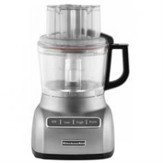Find Kitchen Mix, Blend, Chop And Slice Appliances at Target.com! Turn a health kick into a way of life for your whole family with the KitchenAid 9-Cup Food Processor. Food processors don't just make excellent soups or baby foods, they can be used to slice, knead, shred, puree or chop. Suddenly all of your kitchen tasks get easier and cooking becomes less of a chore. With a maximum capacity of 9 cups you can feed an army or switch to the smaller 3 cup bowl and fix just enough for one. This kitchen appliance not only is designed to smoothly process your ingredients, the wide mouth makes it so much easier. Why precut foods to be processed, let your kitchen tools do the work they were designed to. Color: Silver.