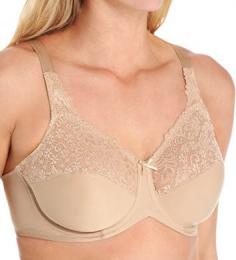 Minimize your size, not your shape with the Lilyette Women's Tailored Minimizer with Lace Trim Bra (0428). Featuring semi-sheer unpadded, underwire cups and a scoop back. Soft microfiber fabric feels great against the skin. You'll feel sexy with the pretty lace trim. Classic styling and excellent support. Machine wash cold, dry flat. Size: 34C. Color: White. Gender: Female. Age Group: Adult.