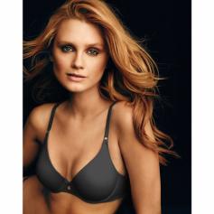 Features One Fab Fit America's #1 T-Shirt bra in a tailored demi bra&#33; Front adjustable convertible straps stay in place with a slide adjuster. Wear straps standard or crisscross. No slip feature on the inside keeps straps from sliding off your shoulders. Stretch foam underwire cups with soft touch lining. Smoothing two-ply wings. Seamless uplift and shaping. Sexy keyhole and bow at center front. Soft seamless fabric for no-show-through under form-fitting tops. Color - Black/Steel Size - 32C Item weight - 0.16 lbs.