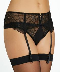Style Number: 948236 Add a sexy element in this flirty lace garter belt, Keep your thigh highs up with the non-removable straps, 3 column, 1 row hook and eye back closure, Semi-sheer stretch lace, Thong sold separately Average Figure, Allover 100% Lace, Lace, Nylon, Spandex, NotMaternity, Fully Adjustable Straps, Accessory XS/S Night