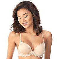 Lily of France makes flattering and trendy bras that enhance a woman's natural assets. Discover sexy and feminine styles designed to give you a voluptuous look and superior shape, Style Number: 2175220 Sexy underwire T-shirt bra with built-in push-up pads, Level 2: Add 1 Cup, Fully adjustable stretch straps, 3 column, 2 row hook and eye back closure, Stretch microfiber and lace detail AllSmallBusted, Average Figure, SmallBustedEdited, Nylon, Spandex, NotMaternity, Underwire, Contour, Demi, Push Up,T-Shirt Bra, Lined, Seamless, Fully Adjustable Straps, Tagless, Bra 36A Barely Beige